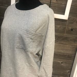 MYMYT Monocode gray oversized long pullover sweatshirt women's